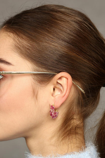 Pink 2-Piece Bead Earrings