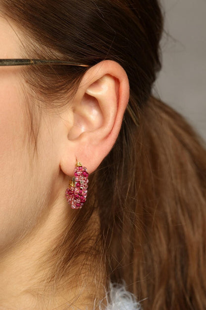 Pink 2-Piece Bead Earrings