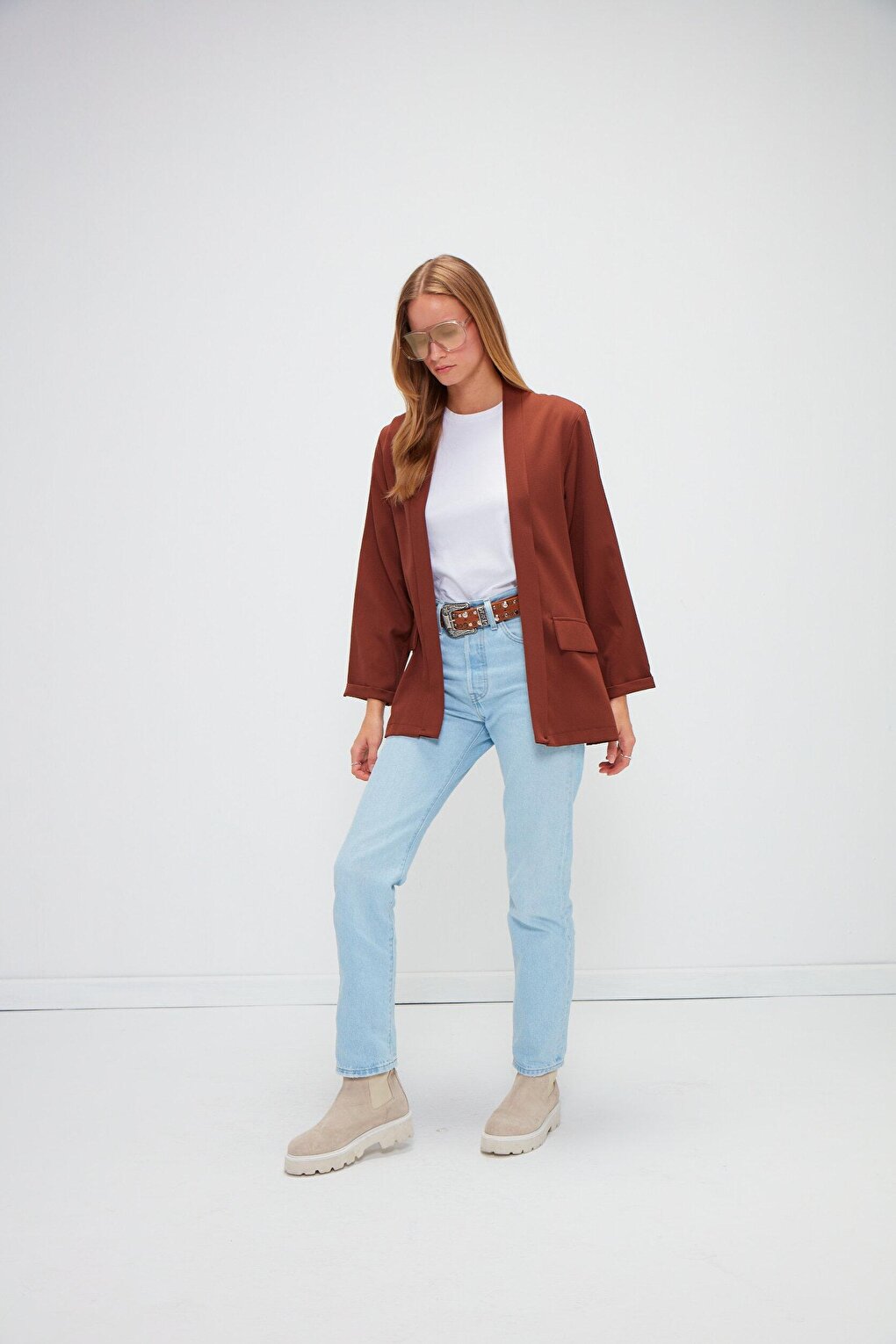 Plain Long Sleeve Jacket