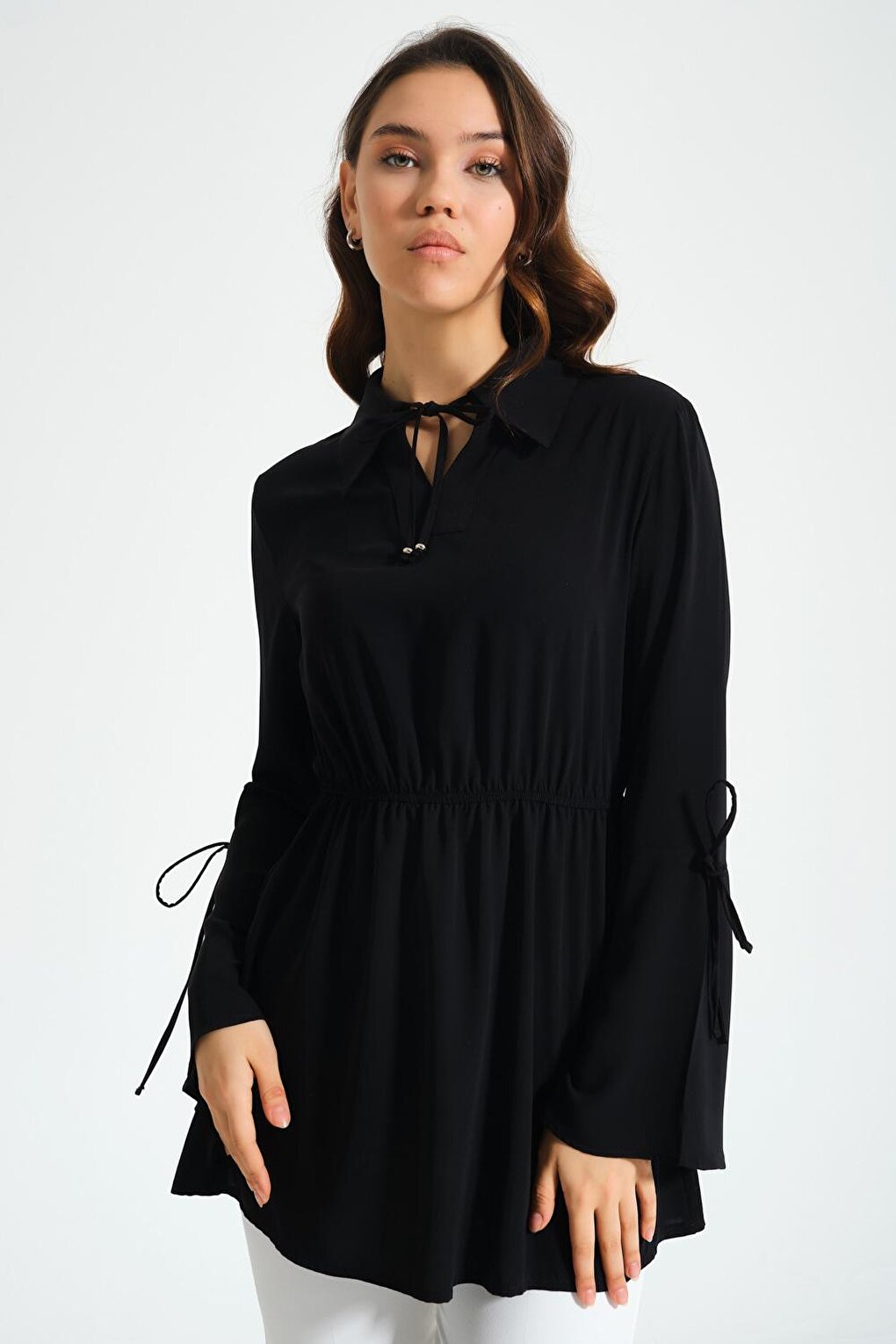 Black Tunic with Lace Detail