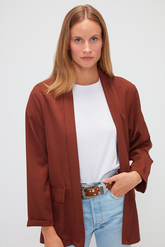 Plain Long Sleeve Jacket