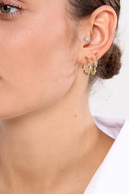 Women's Gold Ivy Set of 3 Earrings