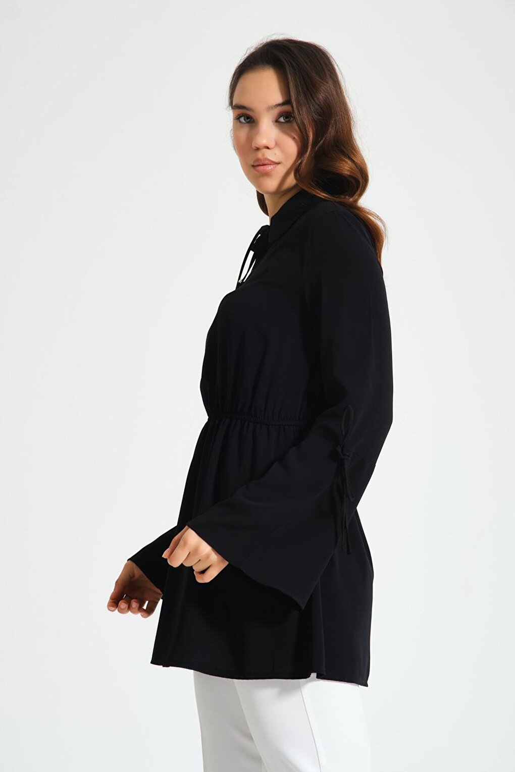 Black Tunic with Lace Detail