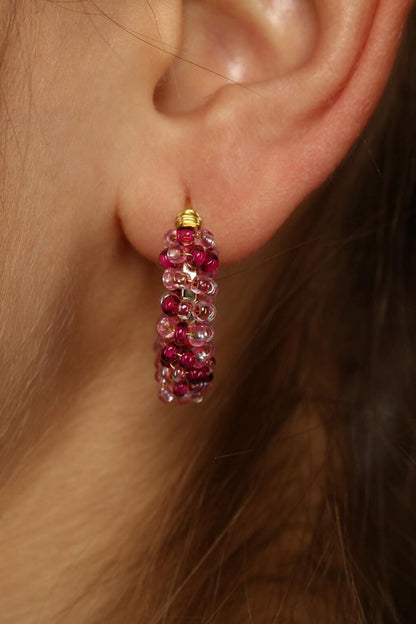 Pink 2-Piece Bead Earrings