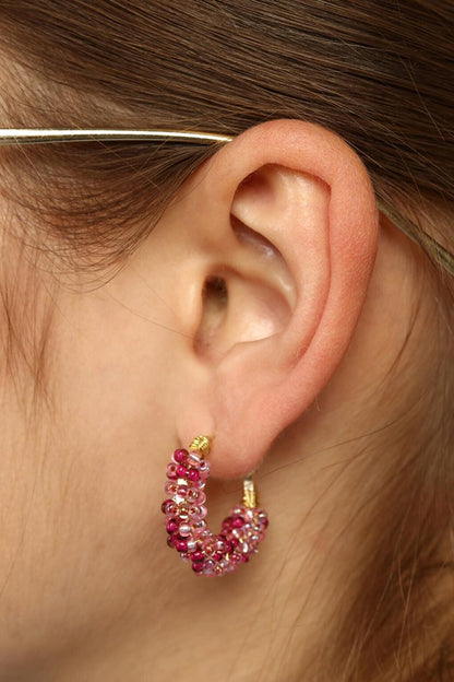 Pink 2-Piece Bead Earrings