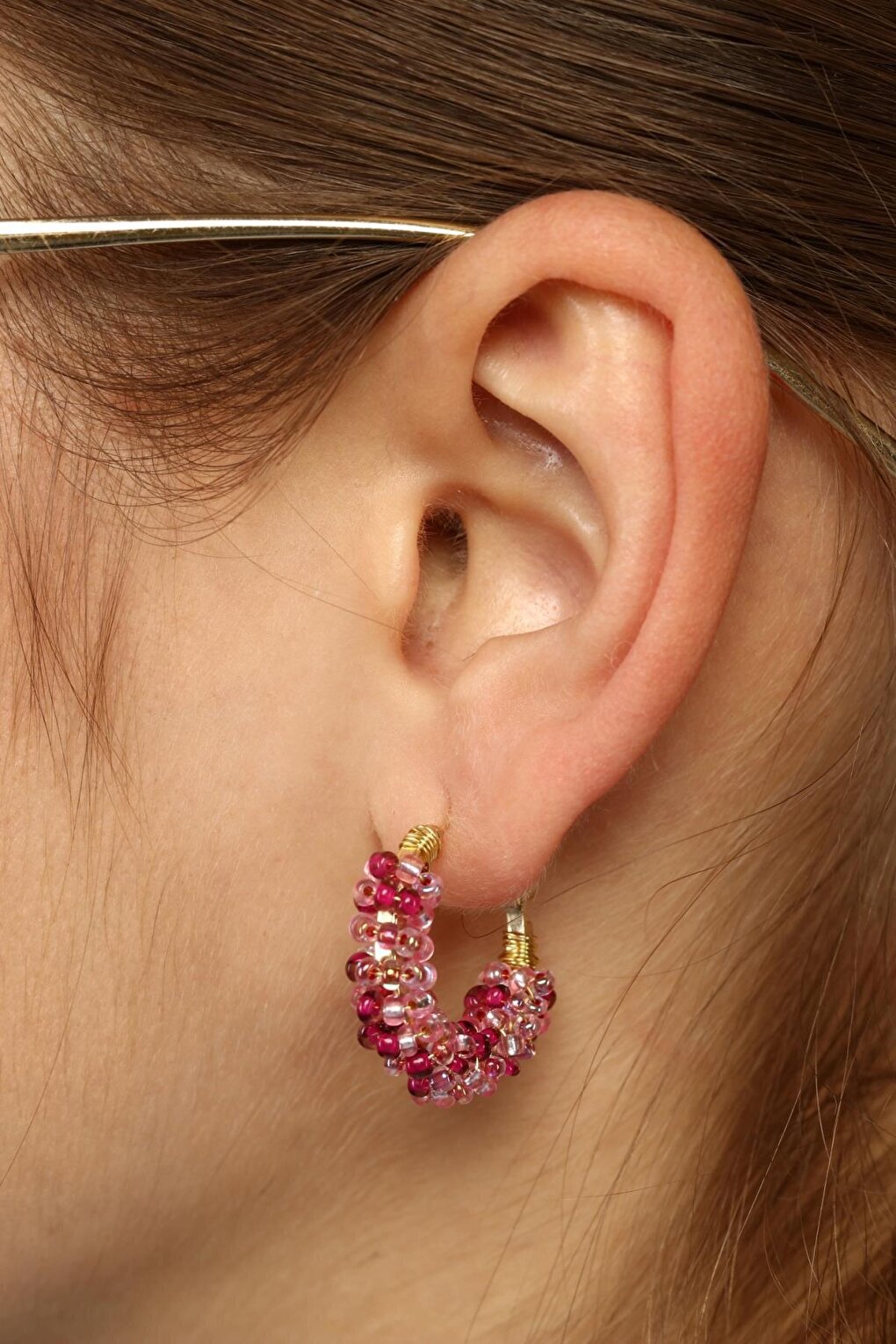 Pink 2-Piece Bead Earrings