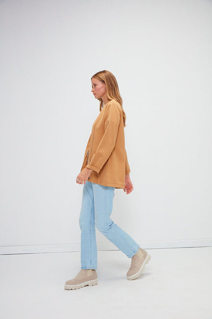 Plain Long Sleeve Jacket