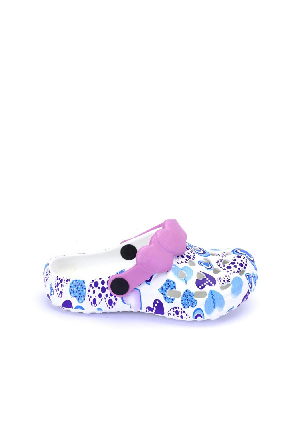 E009.B.019 Girl's Clog Slippers White / Purple