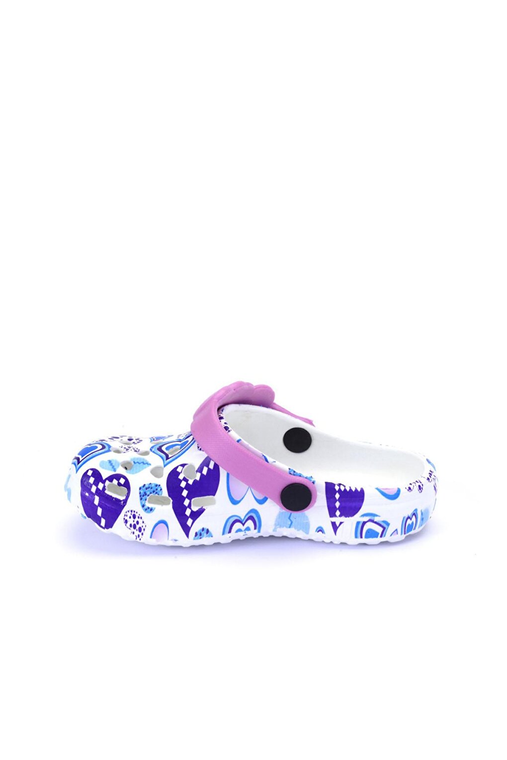 E009.B.019 Girl's Clog Slippers White / Purple