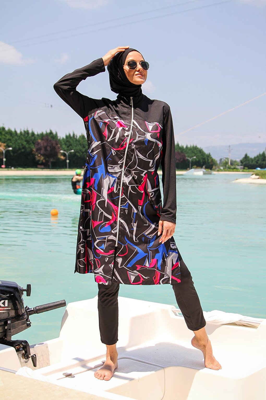 Black Full Covered Hijab Swimsuit M2266