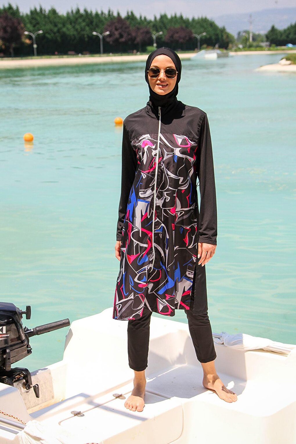 Black Full Covered Hijab Swimsuit M2266