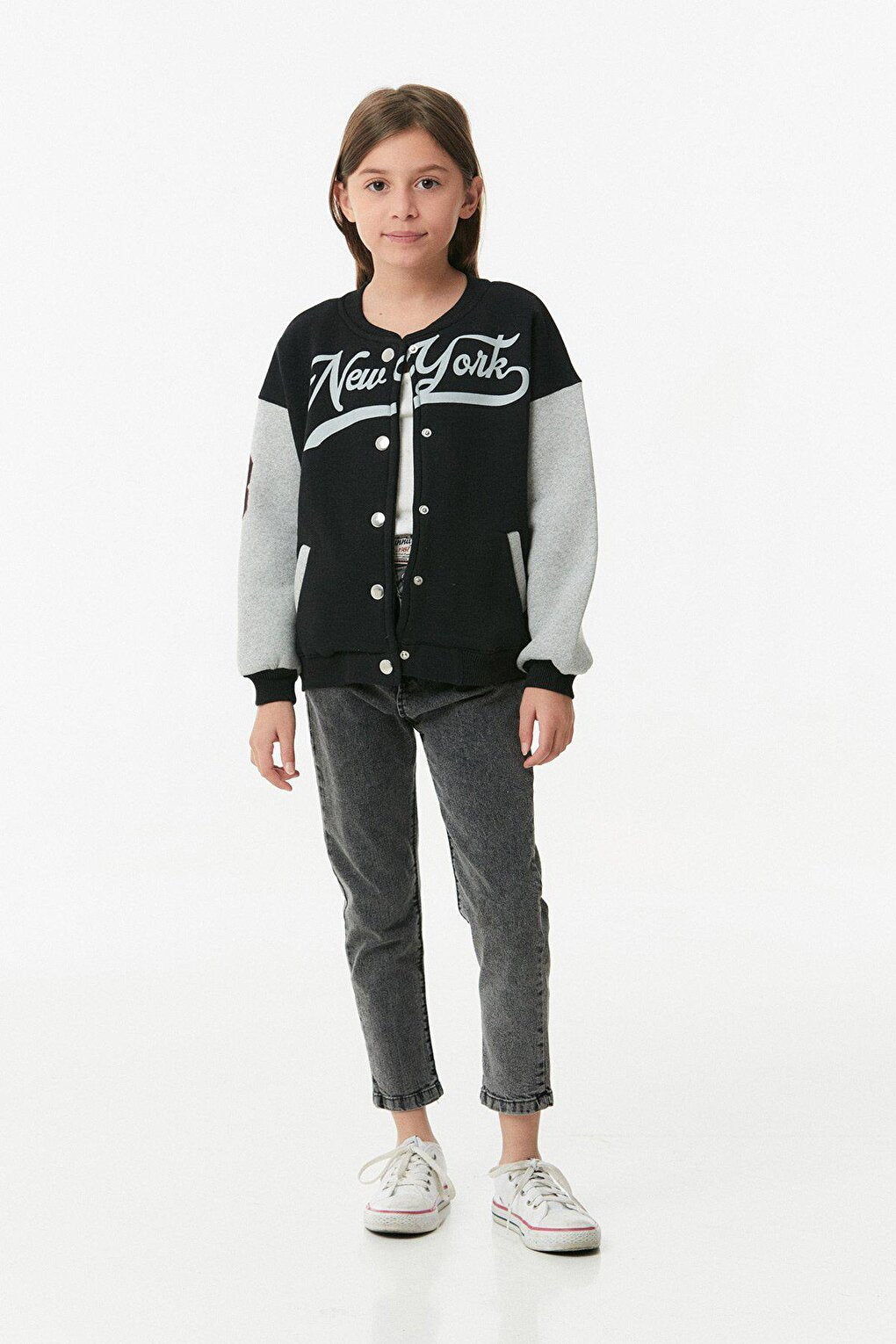 Unisex College Jacket with New York Print