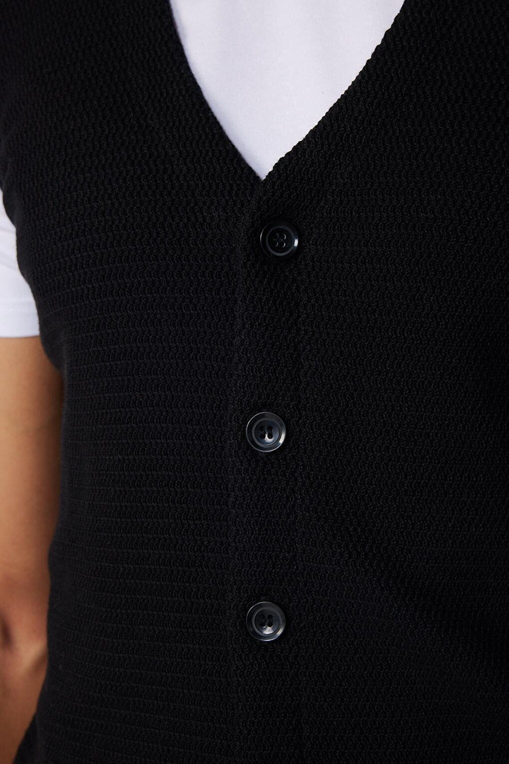 Men's Slim Fit Black Waistcoat