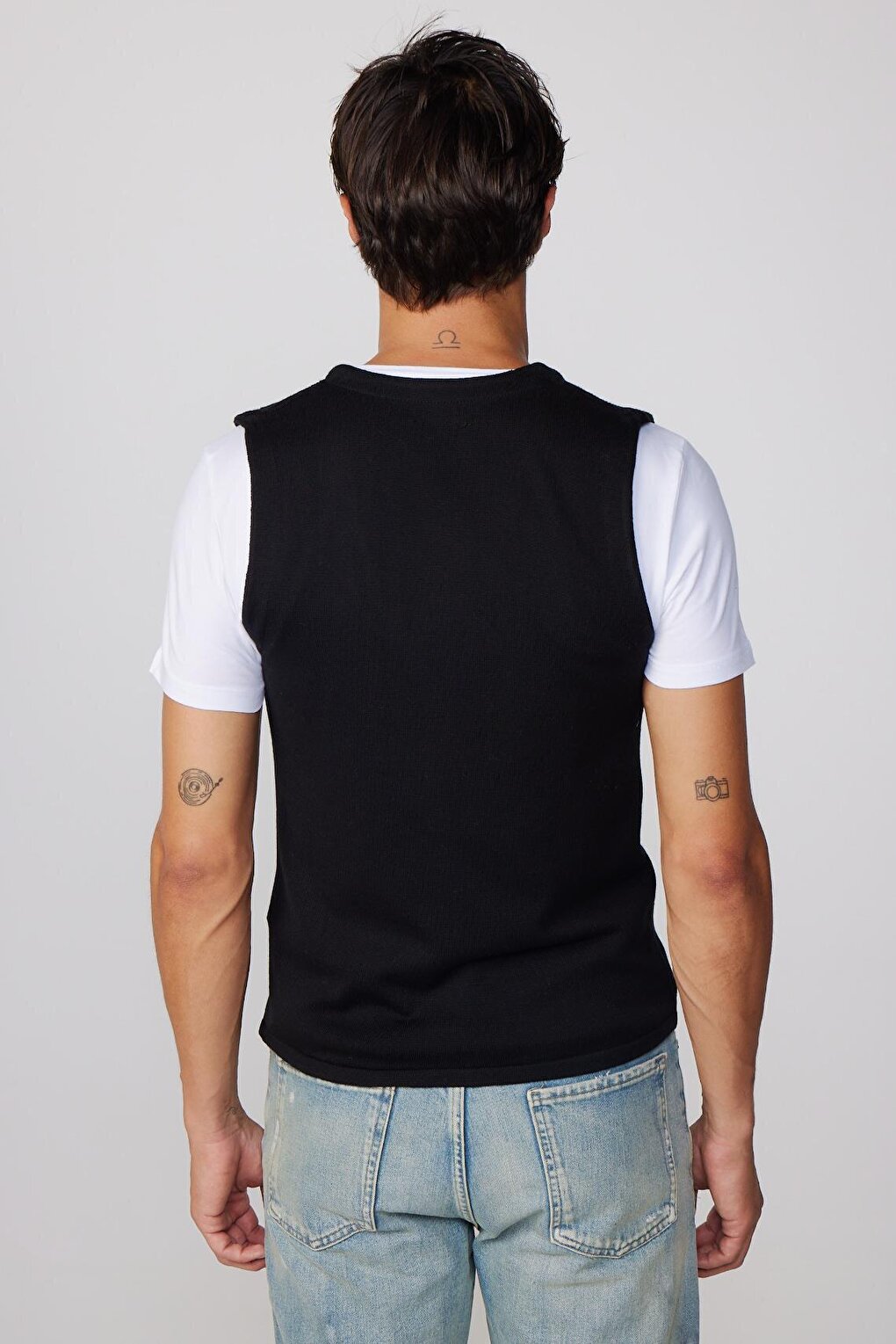 Men's Slim Fit Black Waistcoat