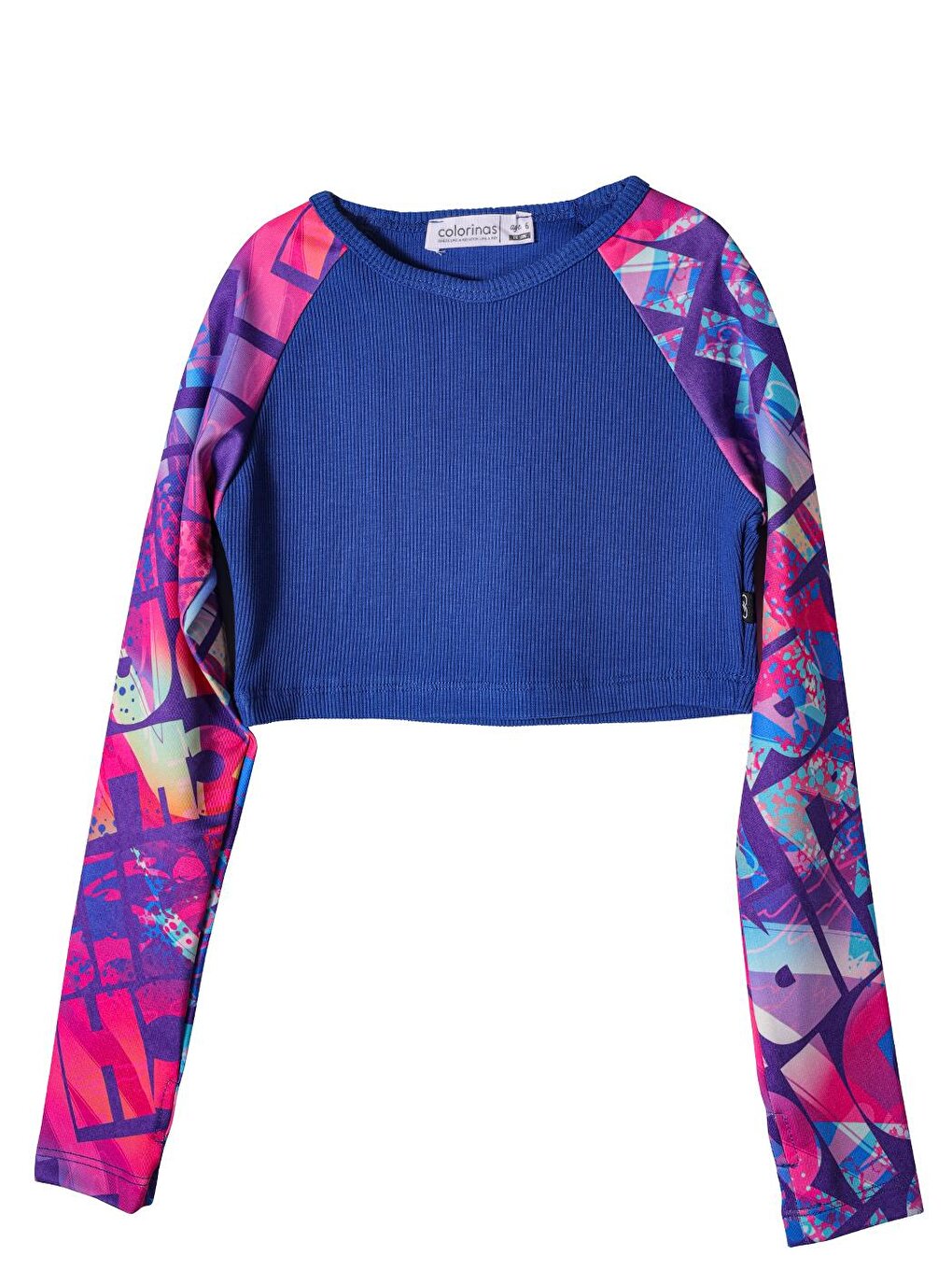 Tori Patterned Girl's Crop Sweatshirt