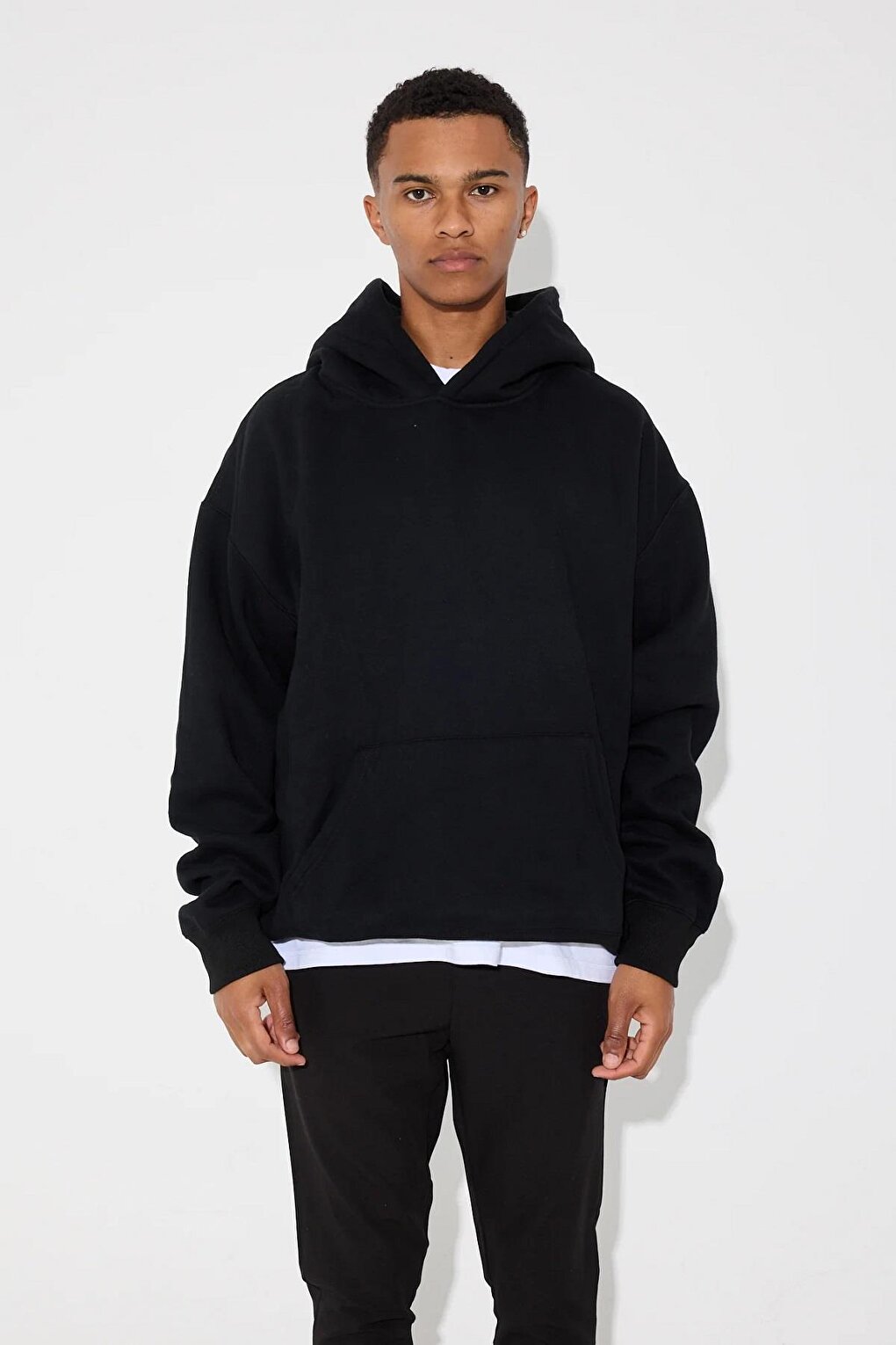 Plain Basic Cotton Unisex Hooded Sweatshirt