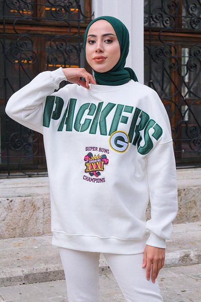 Packers Crew Neck Sweatshirt White