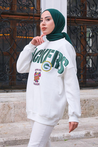 Packers Crew Neck Sweatshirt White