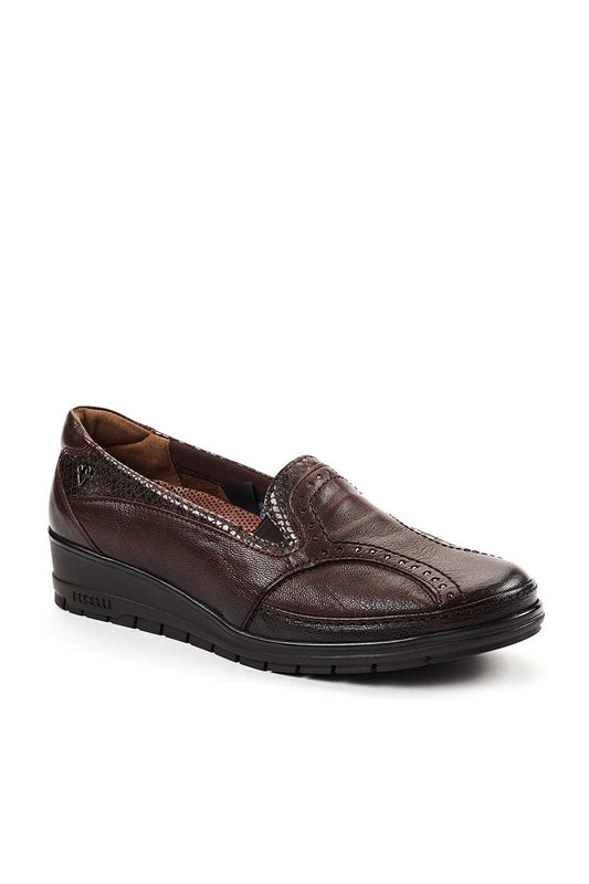 MIMOZA-H Comfort Women's Leather Shoes Brown