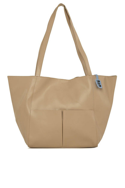 Large Tote Bag with Double Pocket Logo