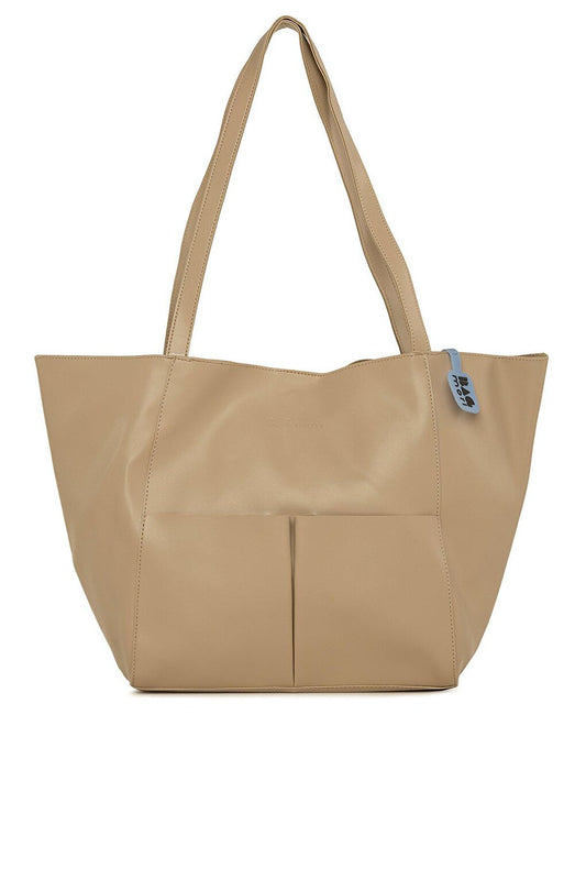 Large Tote Bag with Double Pocket Logo