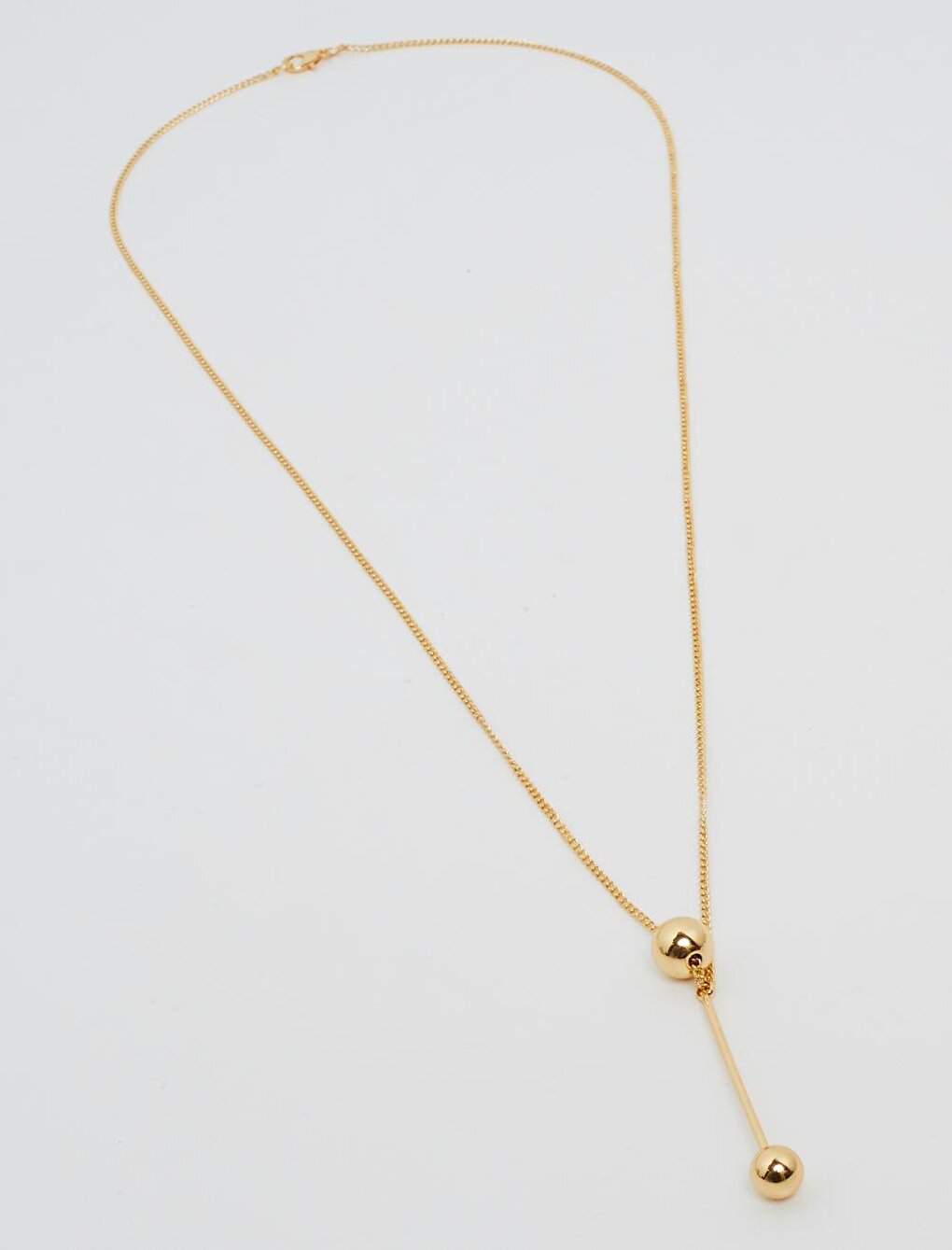 Stylish Chain Necklace with Gold Ball Figure