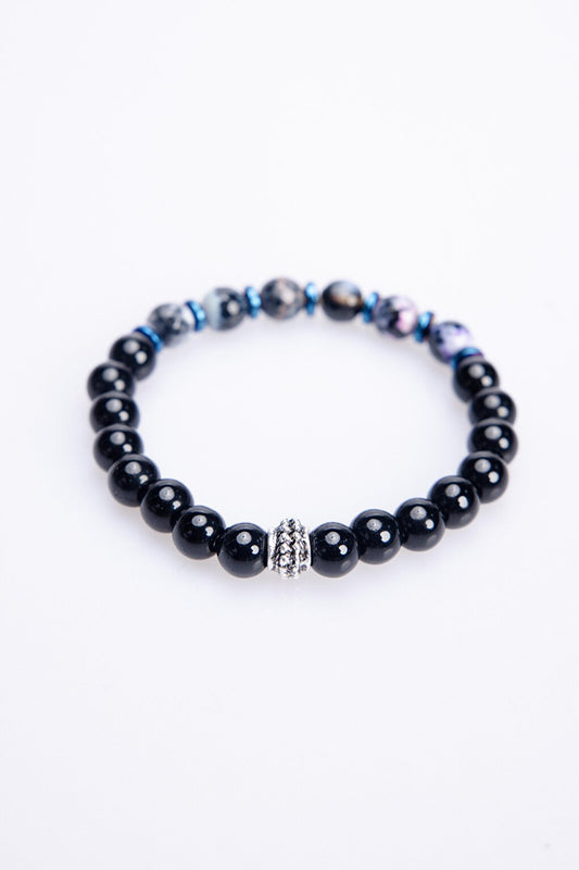 Natural Stone Black UniSex Bracelet