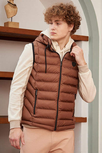 Men's Sports Inflatable Vest Brown