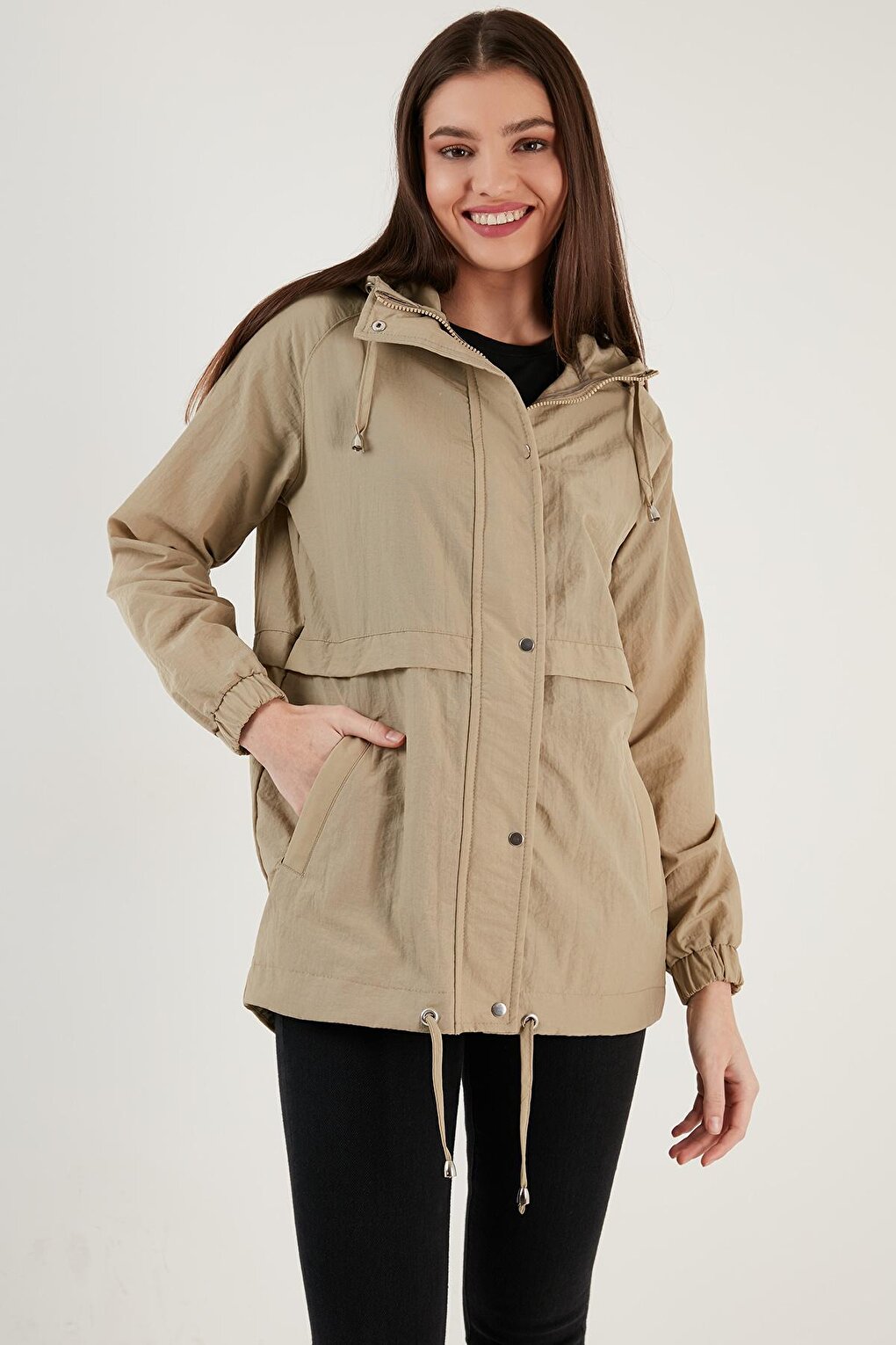 Regular Fit Hooded Slim Seasonal Coat 497GILMORE