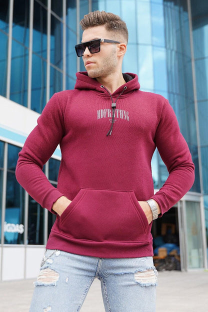 Claret Red Hooded Sweatshirt 5331