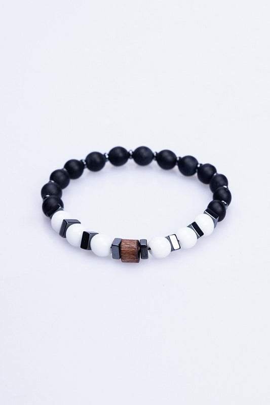 Natural Stone Black Men's Bracelet