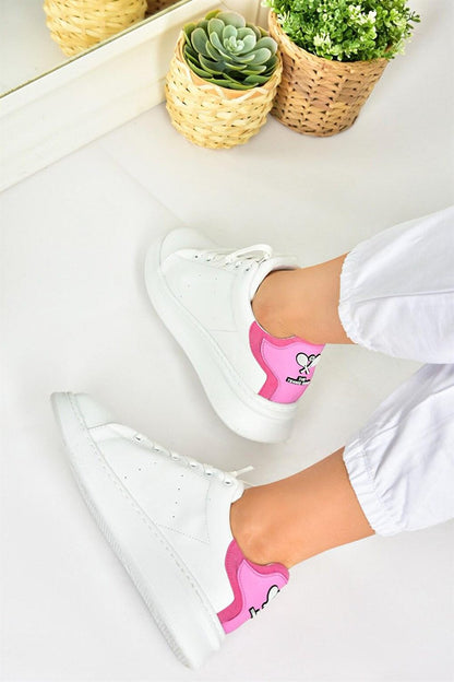 M610275509 White/Pink Women's Sneakers