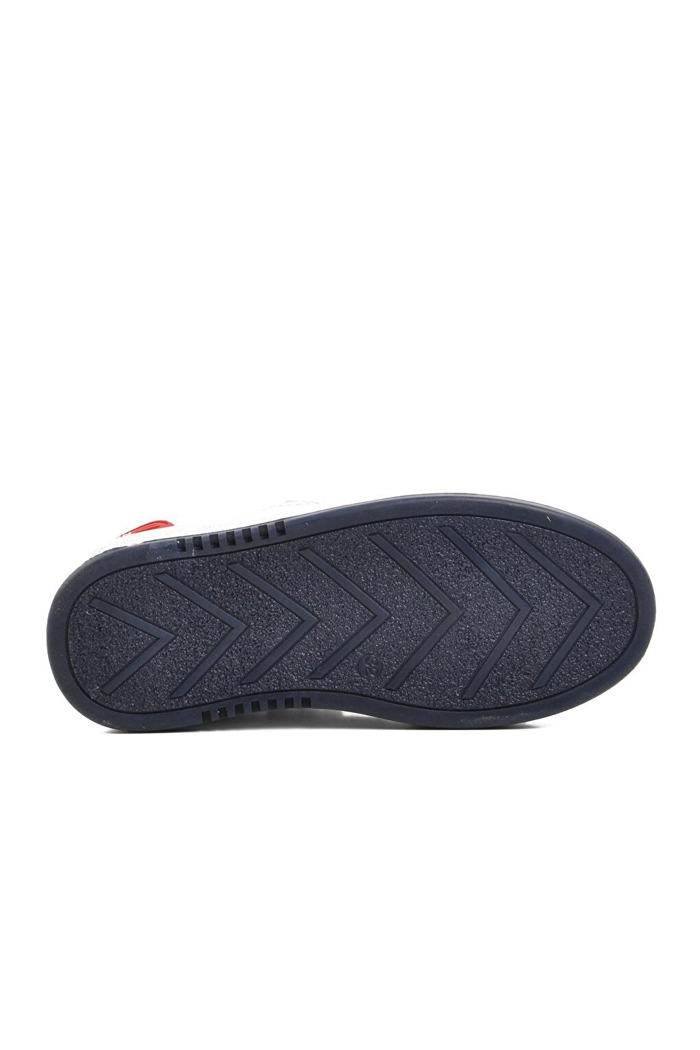 725-24K-P White-Navy Blue-Red Velcro Kids Sneaker