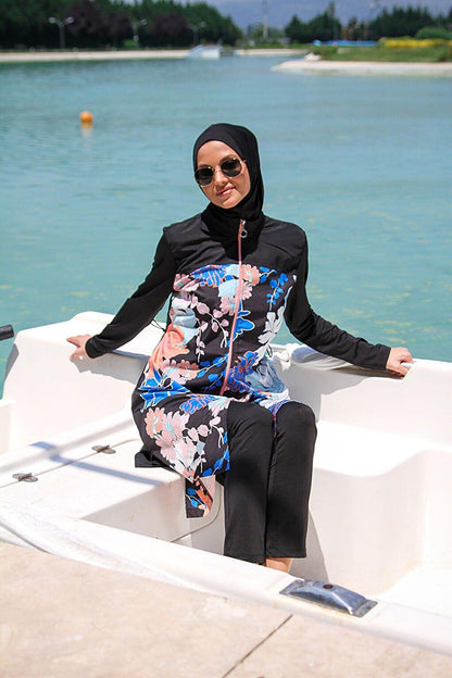 Black Fully Covered Hijab Swimsuit M2265