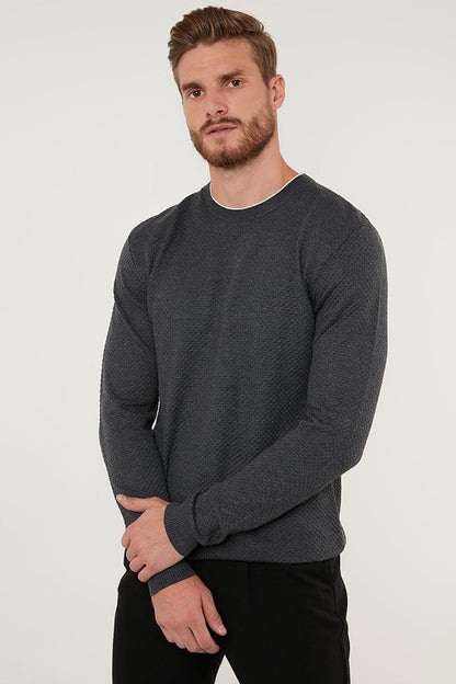 Cotton Slim Fit Crew Neck Sweater 6353401