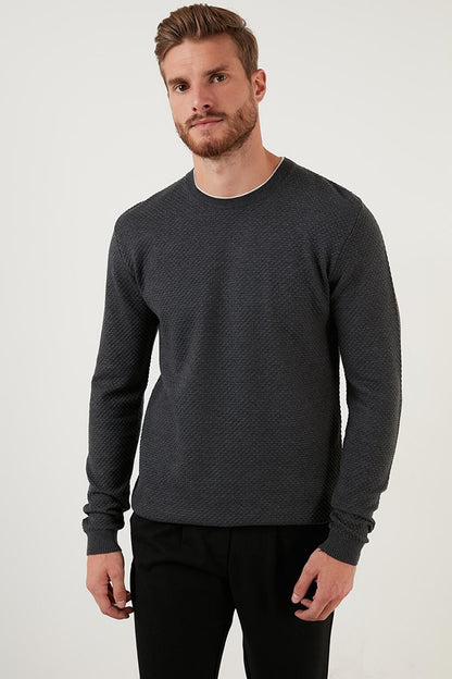 Cotton Slim Fit Crew Neck Sweater 6353401