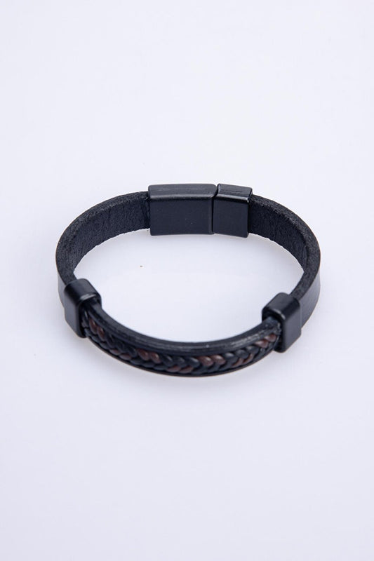 Leather Black Men's Bracelet