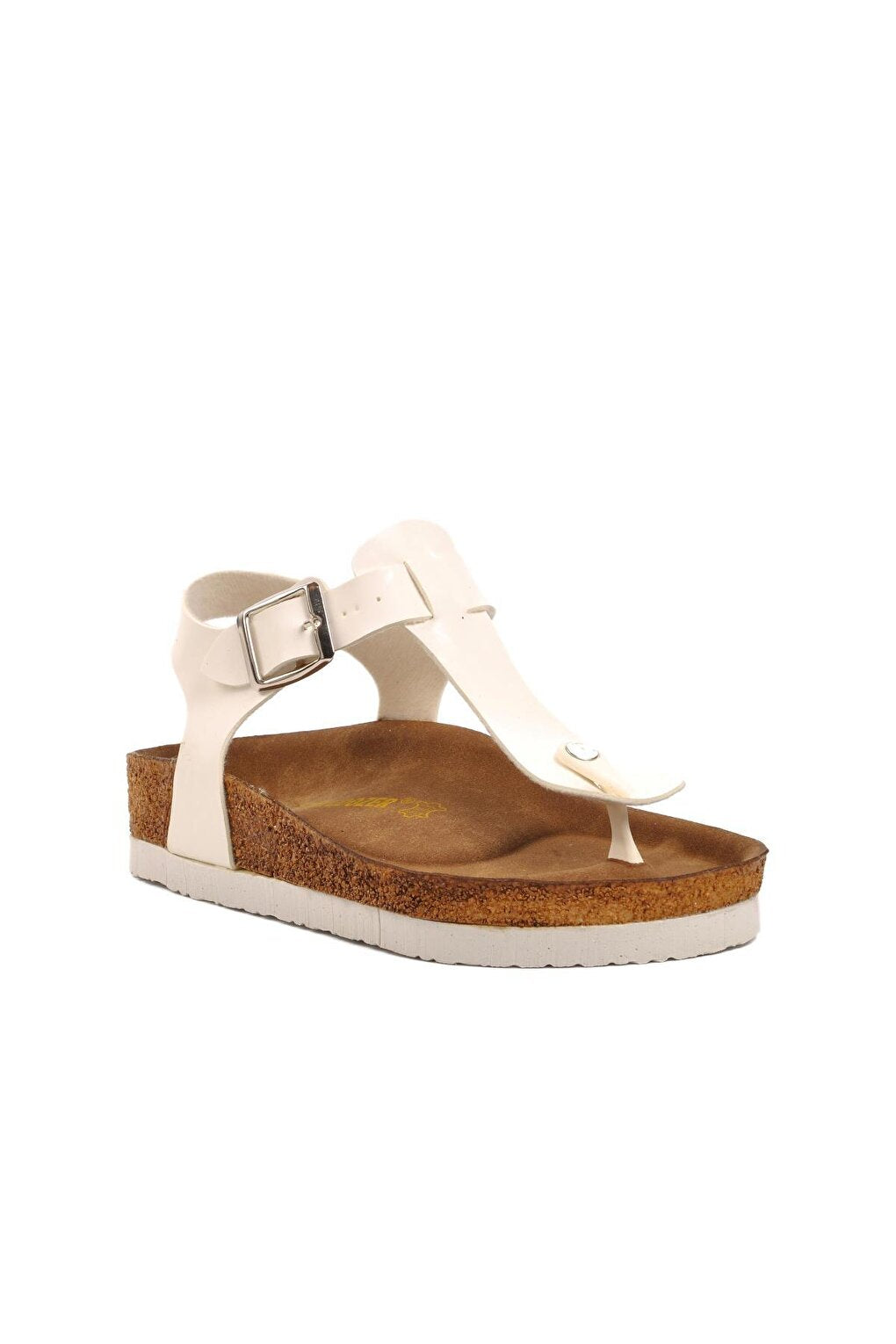 211320-F White Patent Leather Girl's Flip Flop Sandals