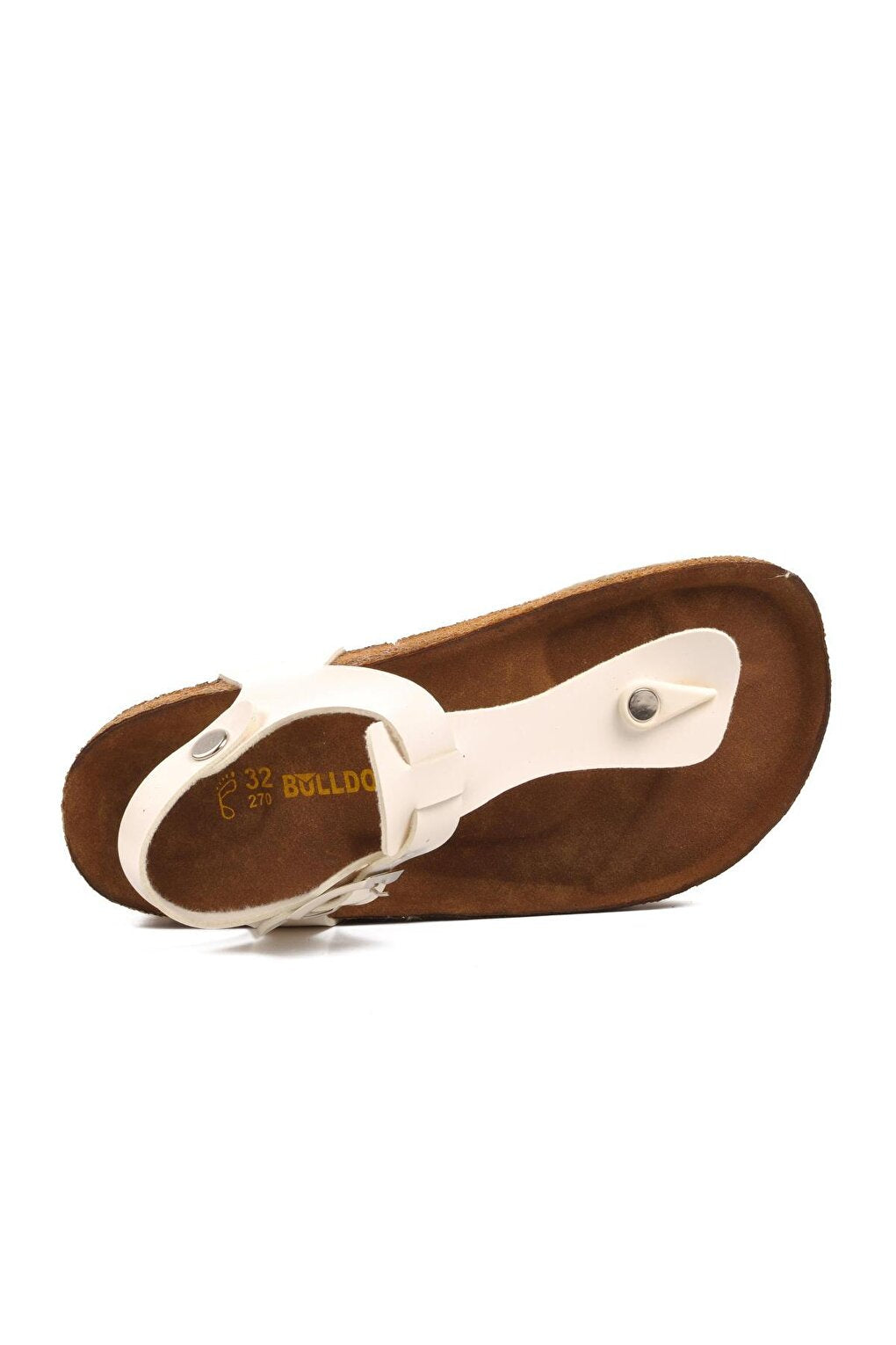 211320-F White Patent Leather Girl's Flip Flop Sandals