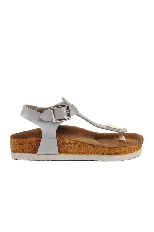 211320-F Silver Girl's Flip Flop Sandals