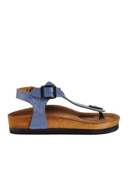 211320-F Blue Glitter Girl's Flip Flop Sandals