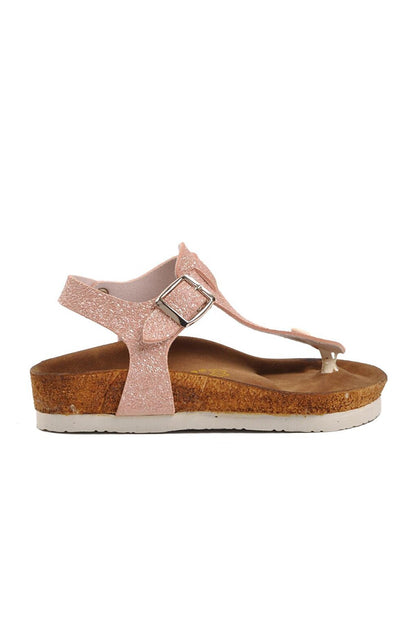 211320-F Pink Glitter Girl's Flip Flop Sandals