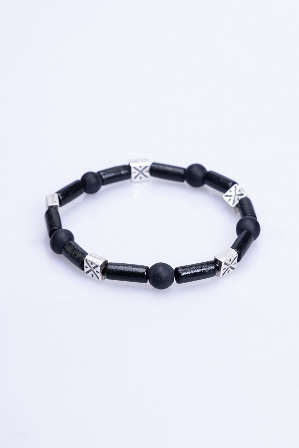 Natural Stone Black Men's Bracelet