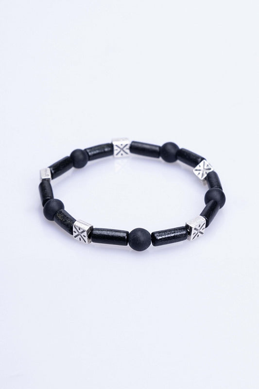 Natural Stone Black Men's Bracelet