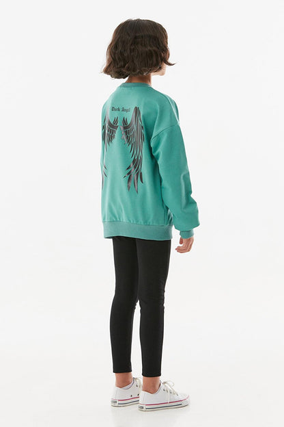 Dark Angel Printed Crew Neck Girl's Sweatshirt