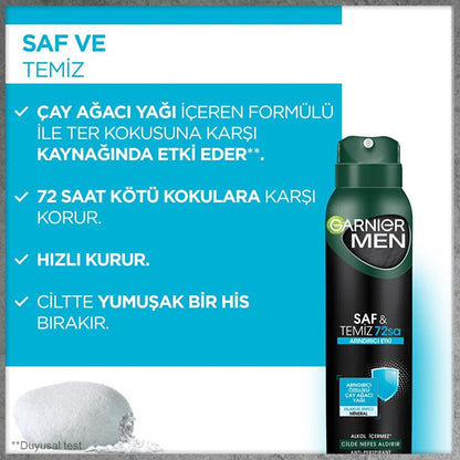 Men Saf &amp; Clean Spray Deodorant