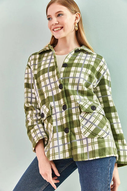 Women's Plaid Patterned Lumberjack Shirt