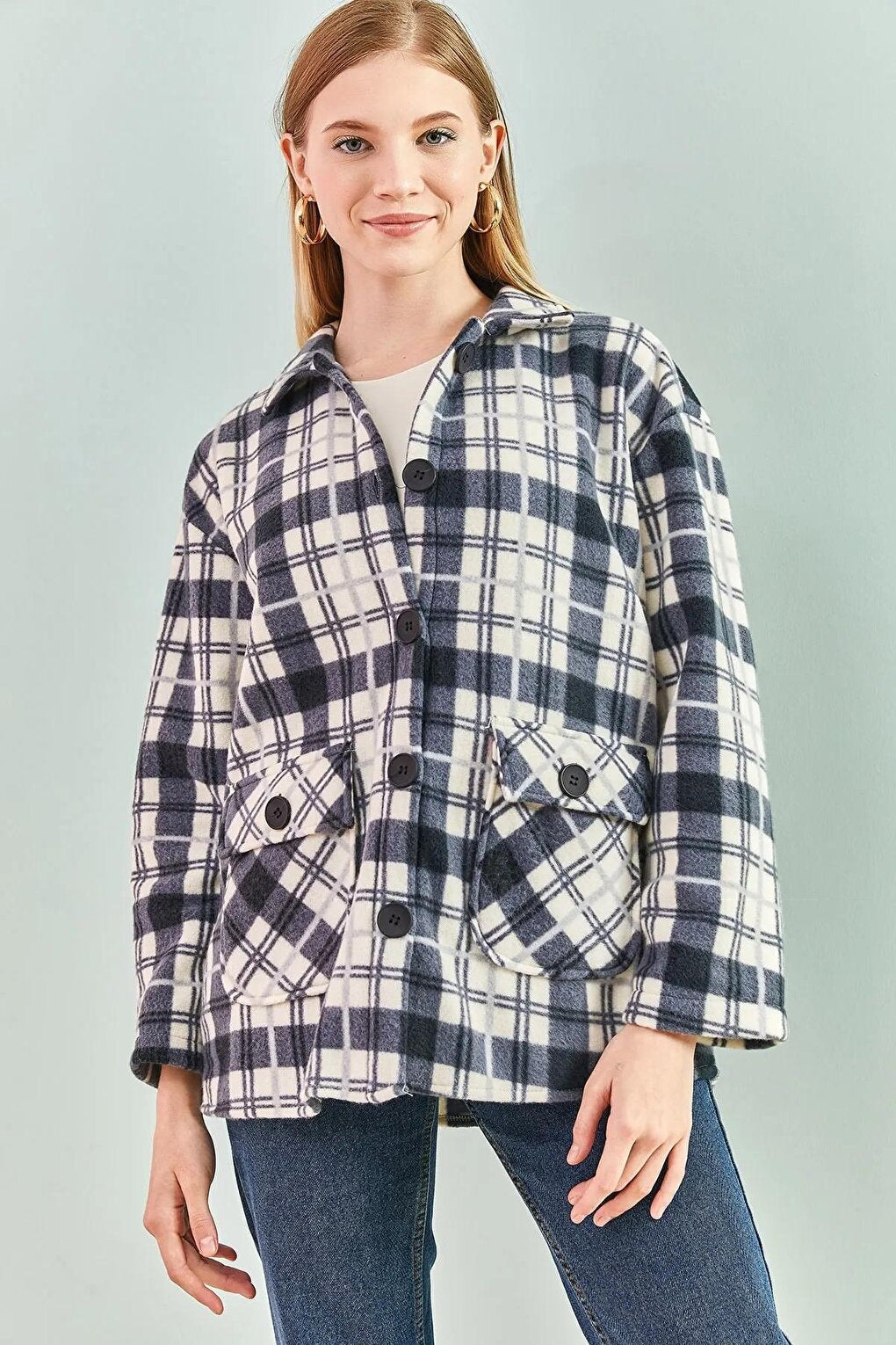 Women's Plaid Patterned Lumberjack Shirt