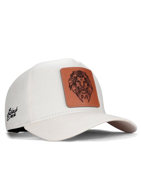 V1 Baseball Lion - Unisex Beige Hat (Cap) with 13 Code Logo