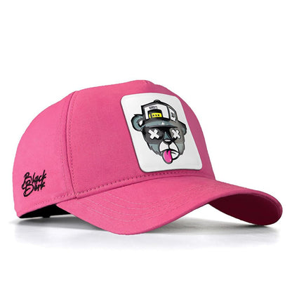 V1 Baseball Bear - Unisex Pink Hat (Cap) with 6 Code Logo